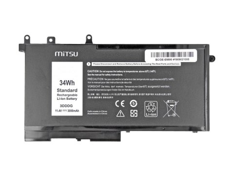 Bateria do Dell Latitude E5280, E5580 3000 mAh (34 Wh) 11.4 Volt Mitsu