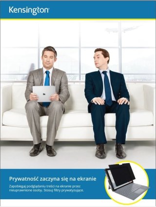 Filtr prywatyzujący 2-stronny, zdejmowany, do monitora 14 cali 16:9 Kensington