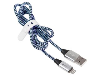 Kabel USB 2.0 iPhone AM lightning 1,0m czarno-niebieski Tracer