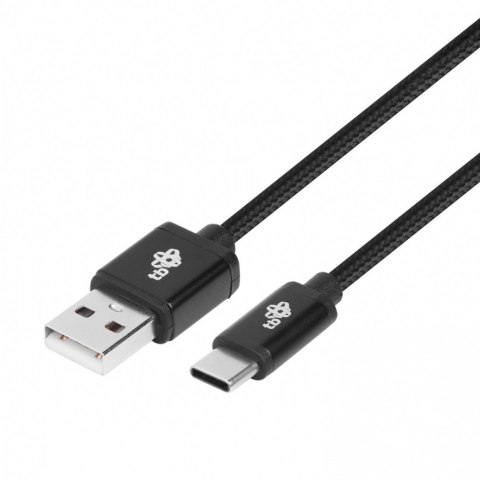 Kabel USB-USB C 1.5m czarny sznurek TB