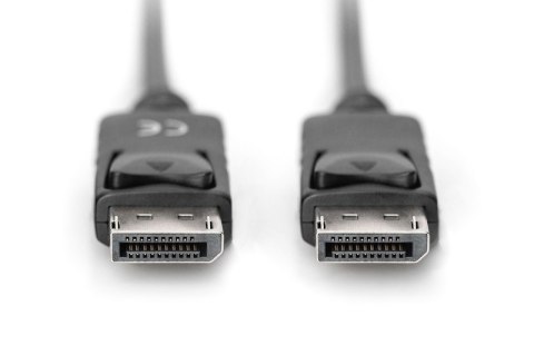 Kabel połączeniowy DisplayPort z zatrzaskami 1080p 60Hz FHD Typ DP/DP M/M czarny 2m Digitus