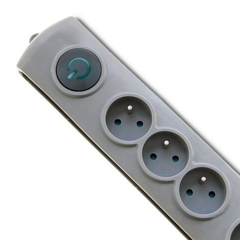 Listwa antyprzepięciowa Quick Switch, 4 gniazda, 1,5m, szara Qoltec