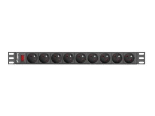 Listwa zasilająca rack PDU 19 cali 1U 16A 9X 230V PL 3m czarny Lanberg