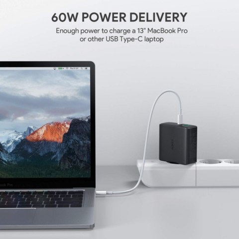 PA-D3 ładowarka sieciowa 2xUSB Power Delivery (1xUSB A+1xUSB C) 60W 5.4A AUKEY