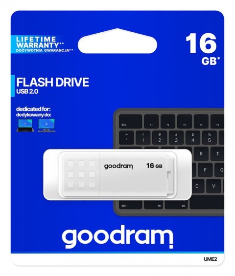 Pendrive UME2 16GB USB 2.0 Biały GOODRAM