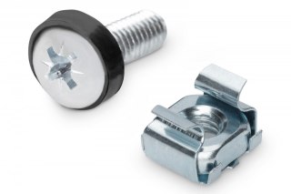 Śruby montażowe M6 19.8mm, nakrętki i podkładki do komponentów RACK 10" i 19" zestaw 50szt. srebrne Digitus