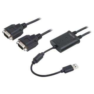 Adapter USB 2.0 do 2x port szeregowy LogiLink