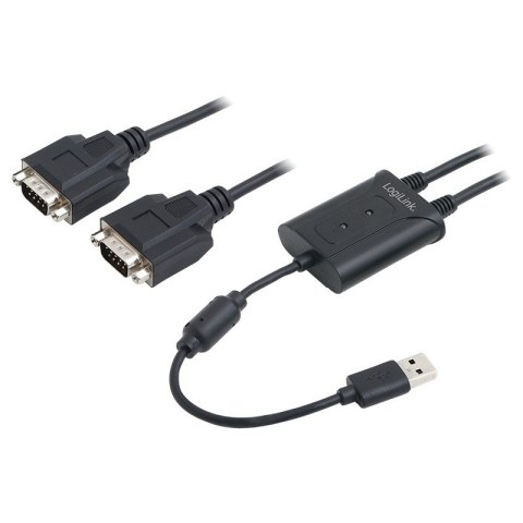 Adapter USB 2.0 do 2x port szeregowy LogiLink