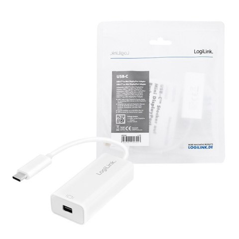 Adapter USB-C do mini DisplayPort, 4K/60Hz LogiLink