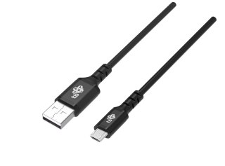 Kabel USB-Micro USB 1m silikonowy czarny Quick Charge TB
