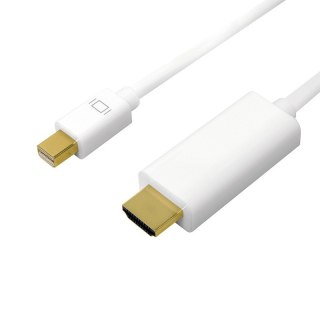 Kabel mini DisplayPort do HDMI,4K, 5m Biały LogiLink