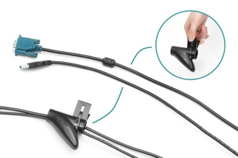 Maskownica organizer do okablowania (kręgosłup) rogulowana elastyczna 5m czarna Digitus