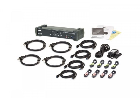 Przełącznik USB 3.0 4K DP MST KVM 4-portowy CS1924M ATEN