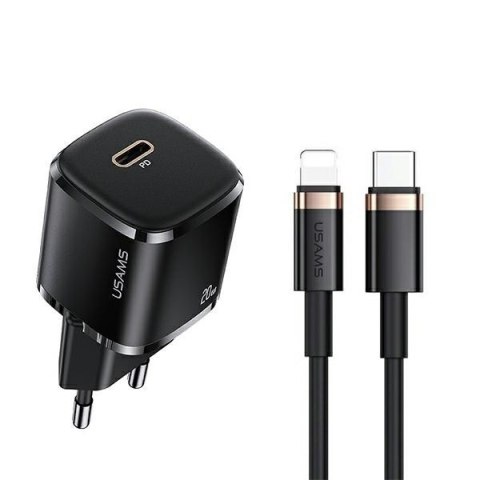 Ładowarka sieciowa 1xUSB-C T36 20W + kabel Lightning PD3.0 Fast Charging USAMS