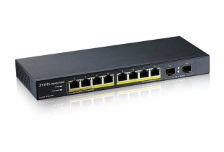 Przełącznik GS1100-10HP-EU0102F 120W PoE 8xGigabit 2xFiber Uplilk Switch Zyxel