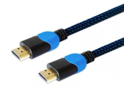 Kabel HDMI 2.0 niebiesko-czarny 1,8m, GCL-02 Savio