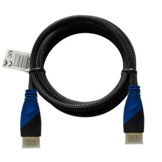 Kabel HDMI oplot nylon złoty v1.4 4Kx2K 1.5m, CL-02 Savio