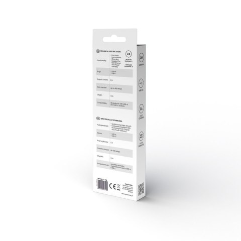 Kabel USB-A - USB-C, 2A, 3m, CL-168 Savio