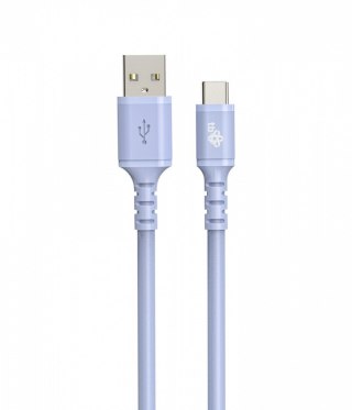 Kabel USB-USB C 1m silikonowy fioletowy TB