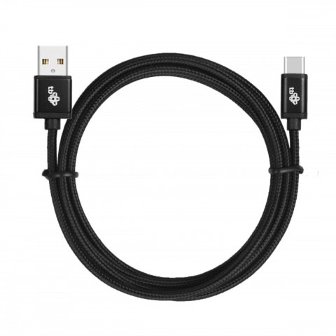 Kabel USB-USB C 3 m. czarny sznurek TB