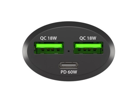 Ładowarka samochodowa Coney 2x USB 1x USB-C QC 3.0 Power Delivery 84W Czarna Natec