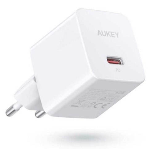 PA-Y20S White Mini ładowarka sieciowa 1xUSB-C 20W PD Power Delivery AUKEY