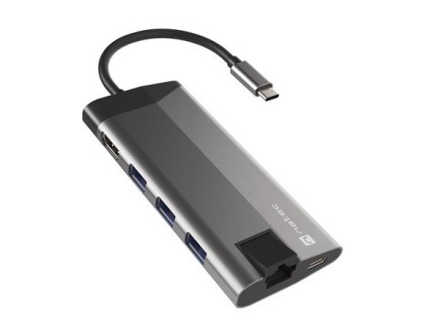 Stacja dokująca Multiport Fowler Plus USB-C PD, 3x USB 3.0, HDMI 4K, RJ45, SD, micro SD Natec