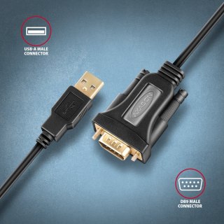 ADS-1PQN Adapter USB 2.0 > RS-232 Port szeregowy, 1,5m kabel, chip FTDI AXAGON