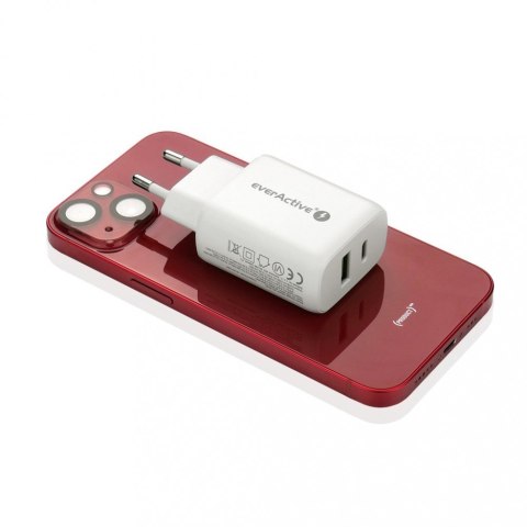 Ładowarka USB/USB-C QC3.0 25W Biała EverActive