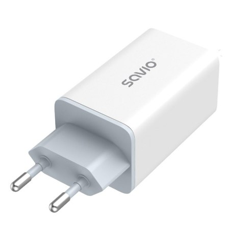 Ładowarka sieciowa USB GaN 65W, Quick Charge 4.0, Power Delivery 3.0, LA-07 Savio