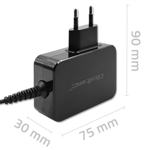 Ładowarka GaN Power Pro | 1xUSB-C | 45W | 5-20V | 2.25-3A | Czarna Qoltec