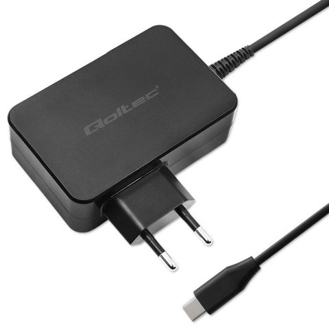 Ładowarka GaN Power Pro | 1xUSB-C | 90W | 5-20V | 3-4.5A | Czarna Qoltec