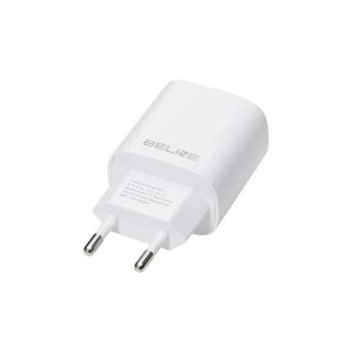 Ładowarka sieciowa 30W GaN USB-C + USB-A, biała Beline