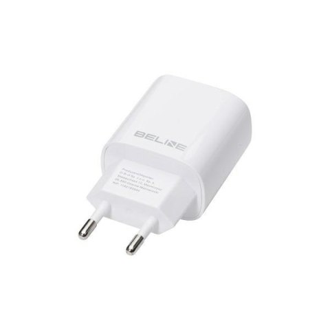 Ładowarka sieciowa 30W GaN USB-C + USB-A, biała Beline