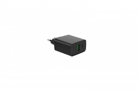 Ładowarka PowerDelivery USB-A USB-C 20W Czarna Gembird