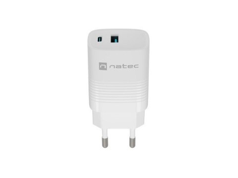 Ładowarka sieciowa Ribera GAN 1X USB-A + 1X USB-C 30W Biała Natec