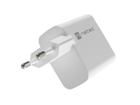 Ładowarka sieciowa Ribera GAN 1X USB-A + 1X USB-C 45W Biała Natec