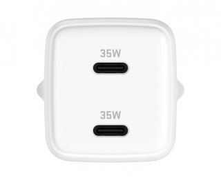 Ładowarka sieciowa USB C 2x18W 3A Power delivery 3.0 QC3.0 Biała YENKEE