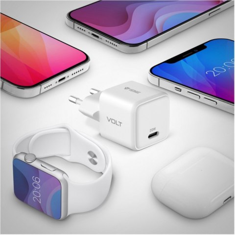 Ładowarka sieciowa USB C 20W 3A Power Delivery 3.0 QC 3.0 Biała YENKEE