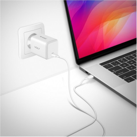 Ładowarka sieciowa USB C 45W 3A Power delivery 3.0 QC3.0 Biała YENKEE