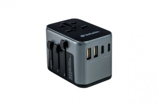 Adapter podróżny UTA-03 49545 180 krajów, ładowarka PD 30W, QC 3.0 3x USB-C , 2x USB-A Verbatim