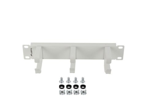 Organizer kabli 10 cali z 3 metalowymi uchwytami TYP B szary Lanberg