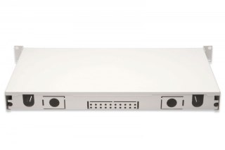 Przełącznica światłowodowa/panel krosowy z wyposażeniem 19 cali 1U, 24x LC duplex, OM3, zawiera pigtaile, adaptery, tacki, wysuw Digitus