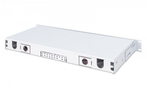 Przełącznica światłowodowa/panel krosowy z wyposażeniem 19 cali 1U, 24x LC duplex, OS2, zawiera pigtaile, adaptery, tacki, wysuw Digitus