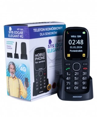 Telefon komórkowy dla seniorów Mescomp MT-166 Edgar Elegant 4GB Mesmed