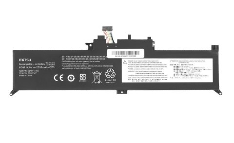 Bateria 00HW027 01AV434 do Lenovo ThinkPad Yoga 260 370 X380 2700 mAh (40 Wh) 14.8V (14.4V) Mitsu