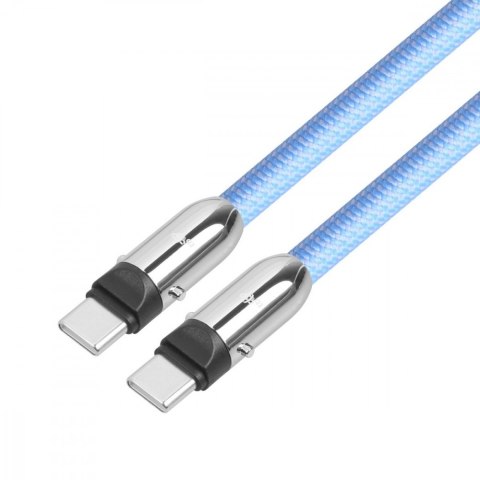 Kabel 2w1 USB C smycz 1m błękitny TB
