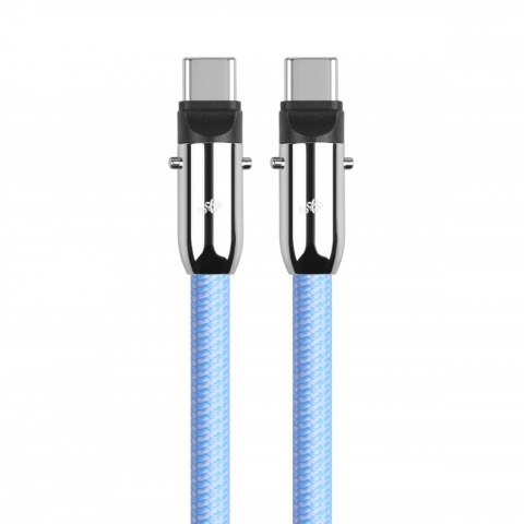 Kabel 2w1 USB C smycz 1m błękitny TB