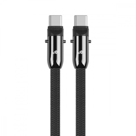 Kabel 2w1 USB C smycz 1m czarny TB