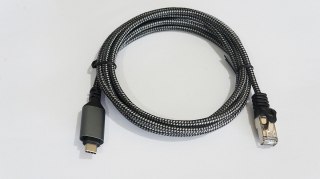 Kabel USB C - RJ-45 2 m kat.6, 1 Gbit TB